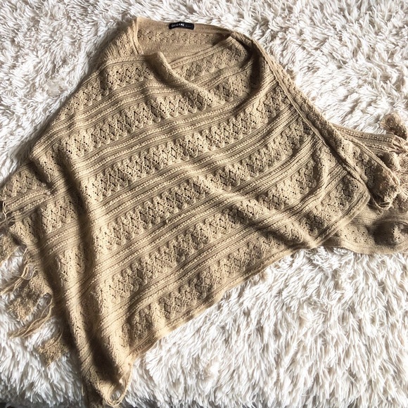 Origami Sweaters - Boho fringe poncho